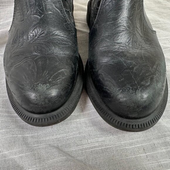 Dr. Martens Black Embossed Ankle Boots - Picture 3 of 8
